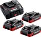 Metabo set de base 3x LiHDX batterie 18 V 4.0 Ah batterie + ASC 290 chargeur