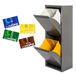 WELL HOME MOBILIARIO & DECORACIÓN vuilnisemmer en recycling, metaal, 2 vakken + 4 magnetische etiketten, 2 x 17 l (34 l) glanzend grijs
