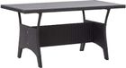Prolenta Maison Exclusive - Table de jardin noire 120 x 70 x 66 cm en rotin synthétique