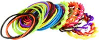 EDCO B.V. Haarelastieken SET 40stuks twee pak geen metaal 12x0,2 x 0,2 cm Multi kleuren Polyester