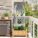Écran de confidentialité de jardin Argent 50 x 140 cm Acier galvanisé