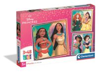 Clementoni 25064 Puzzle 3x48 Pièces Disney Princess Couleurs Vives