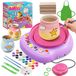 Pottenbakkersschijf set voor kinderen - Luchtdrogende klei - Acrylverf - Geschenkdoos