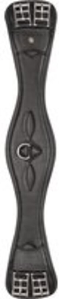 Comfort Short Leather Girth - Black - Dressage - Horse