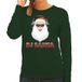Bellatio Decorations Foute kersttrui / sweater groen DJ santa met koptelefoon techno / house / hardstyle/ r&b / dubstep voor dames - kerstkleding / christmas outfit S