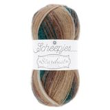Scheepjes Stardust 100g - 662 Sagittarius, Green & Beige Knitting Yarn