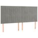 VidaXL Hoofdbord Lichtgrijs 180x5x118/128 cm Fluweel