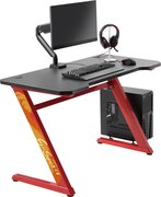 vdd Computer game bureau gaming desk Thomas rood zwart ideaal voor uw game set up 120 cm x 60 cm