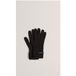Ted Baker Gestrickte gerippte Handschuhe Schwarz OS