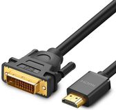 Ugreen - Câble - Câble adaptateur DVI 24+1 broches (mâle) vers HDMI (mâle) - FHD - 60 Hz - 1,5 m - Noir