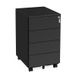 JOYFURNOS Armoire à dossiers mobile verrouillable – Noir Encre, 4 tiroirs, préassemblée, rangement pour documents et fournitures, 39 x 45 x 69,3 cm – parfaite pour le bureau ou le télétravail