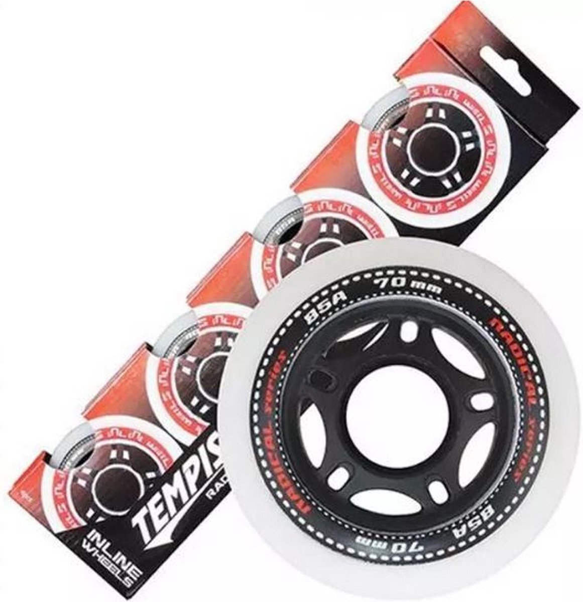 Tempish Skatewielen Radical 84 Mm / 84a Wit/zwart 4 Stuks