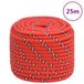 VidaXL Boottouw 16 mm 25 m polypropyleen rood