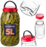 KADAX universele PET-pot met deksel 5L transparant glas