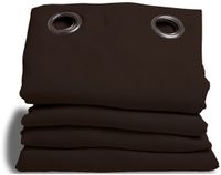 Moondream DecibelControl™ 3in1 Anti-Ruisgordijn | Geluidsisolatie | Thermo Winter+Zomer | 100% Verduisterend | Gepatenteerde Technologie | EU-fabricaat | Oogjes | Bruin MC610 | 140B x 260L cm
