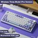 AK820/AK820Pro clavier mécanique de jeu - 87 touches - Bluetooth, 2,4 GHz et USB - Commutateurs interchangeables - Contrôle du volume - Fish Axis