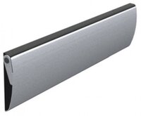 Ellen tochtwerende klep met borstel - 340 x 84 mm - RVS