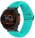 By Qubix Qubix - Elastisch Solo Loop Nylon Bandje - Mintgroen - 22mm Quickfit - Geschikt voor Garmin Instinct 3 / Instinct E - 45mm