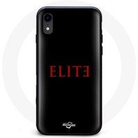 Maniacase Hoesje voor iPhone X Elite Seizoen 5 Rood Logo Zwarte Achtergrond
