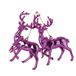 Set Fuchsia Rendierophangingen Set van 2