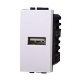 IXTRIMA USB-stekkermodule 5 V 2,1 A, kleur wit, compatibel met Bticino Living Light/International, 1 stuk