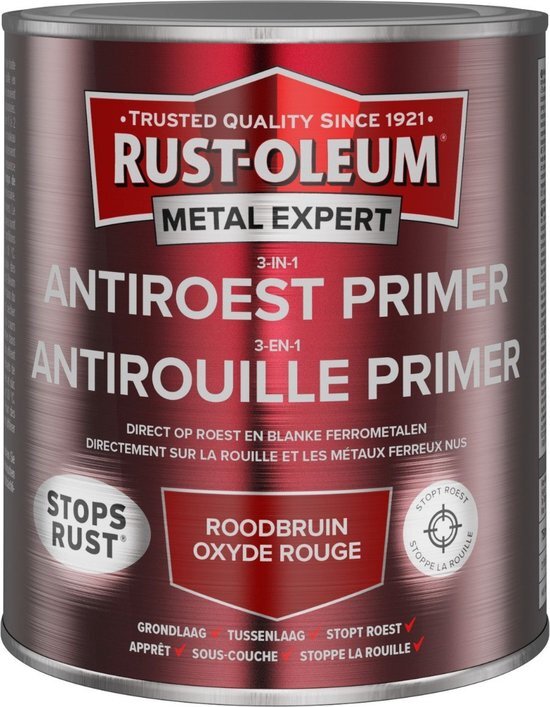 Rust-oleum Metalexpert 3-in-1 Antiroest Primer 3000 Rood 750 Ml In Blik