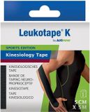Actimove Leukotape K Sports Edition Zwart (5cm x 5m)