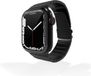 Strap-it Bracelet en titane de luxe - Convient aux Apple Watch (Series 1-12, Ultra 1-4, SE 1-3) - 44/45/46/49mm - Noir
