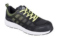 Portwest FT15 Veiligheidssneakers Mesh Antislip Lichtgewicht Stalen Neus | Zwart/Groen, 42