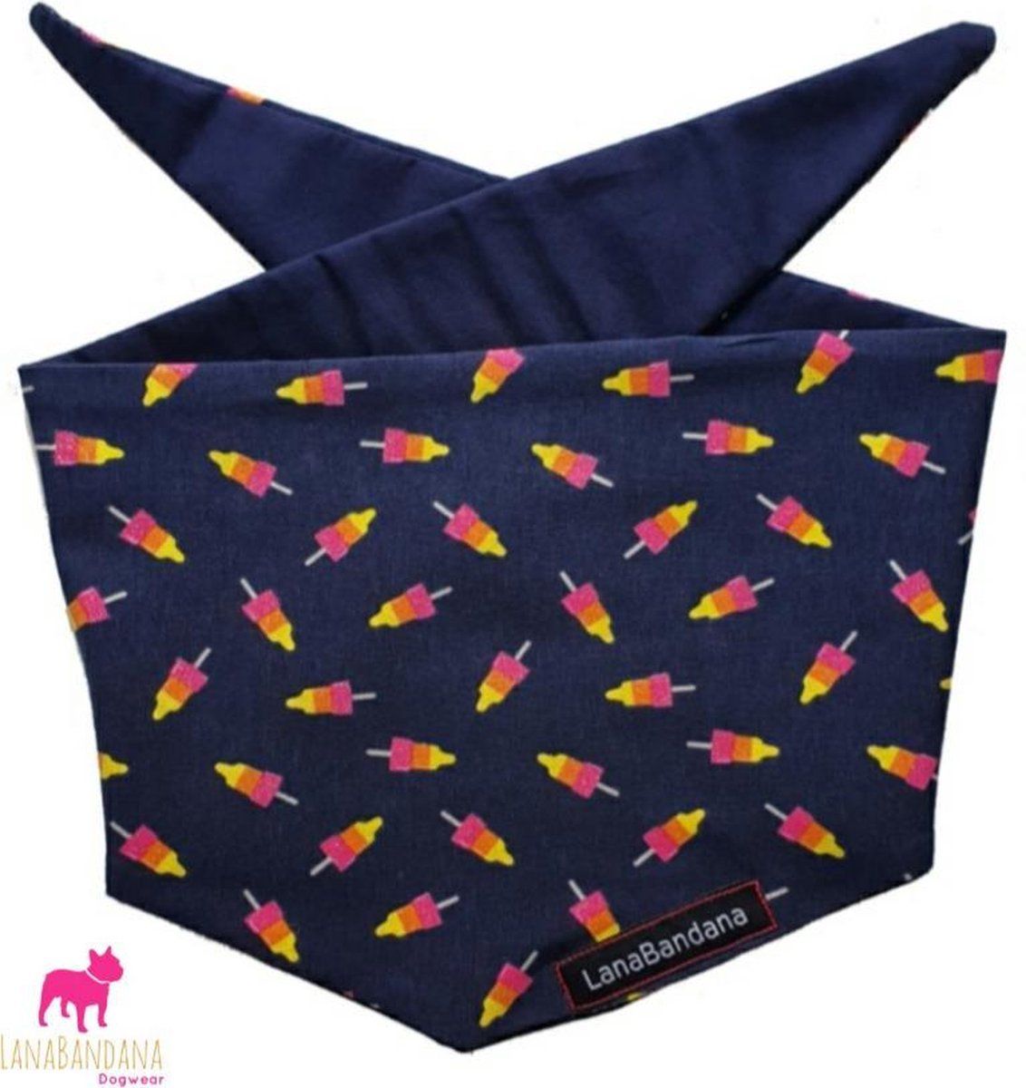 LanaBandana Dogwear Knoopbandana Ice Ice Baby maat S