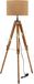 Lampe sur pied en bois, réglable, aspect naturel, sans abat-jour