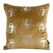 Eurofirany Gouden Bijen Fluweel Kussenhoes 45x45 cm - Honingkleurig