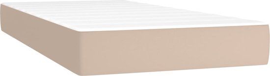 vidaXL Pocketveringmatras voor kinderen - 80x160 cm - kunstleer - cappuccino