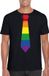 Bellatio Decorations Shoppartners Bv Zwart t-shirt met regenboog stropdas heren - LGBT/ Gay pride shirts M
