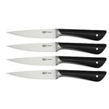 Tefal Jamie Oliver Steakmessen Set, 4 x 12cm messen, zwart K2670859 | Duits roestvrij staal K2670859