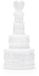 PartyDeco Bruiloft mini bellenblaas - bruidstaart - wit - 24x stuks