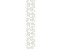 Ambiance Sticker Voorgelijmd vliesbehang - Tropische bloemen en grijze bladeren - 300x60 cm