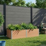 Maison Exclusive - Jardinière surélevée marron, dimensions 200 x 100 x 54 cm, en WPC et aluminium