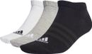 adidas Sportswear Dunne en Lichte Sportswear Korte Sokken 3 Paar - Unisex - Grijs - 34-36