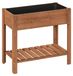 Jardinière surélevée - Pour fleurs, légumes et herbes - Jardinière avec espace de rangement - En bois de pin - 80 x 40 x 75 cm - Marron