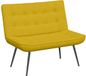 vidaXL Banc - 110x74x84 cm - Velours - Jaune