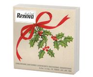 Renova Papieren servetten, wit, kerstdecoratie, 20 stuks
