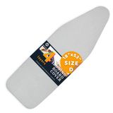 SAVUK Strijkplankhoes en pad, verstelbare elastische rand, warmte-isolerend, grijs 2XL