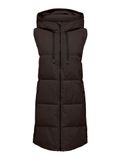 JDY JDYBLAIR LONG HOOD WAISTCOAT OTW SIJ Dames Bodywarmer Chocolate Torte XS