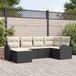 Maison Exclusive - Set de 6 coussins d'assise avec coussins, noir et blanc, en polyrotin tressé
