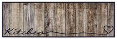 Zala Living Wasbare keukenloper (50 x 150 cm, antislip rugcoating, 100% polyamide, duurzaam, onderhoudsarm, gemaakt in de EU, ideaal voor de keuken) bruin taupe