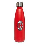 Seven AC Milan Drinkfles voetbal, rood en zwart, thermosfles van roestvrij staal