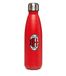 Seven AC Milan Drinkfles voetbal, rood en zwart, thermosfles van roestvrij staal