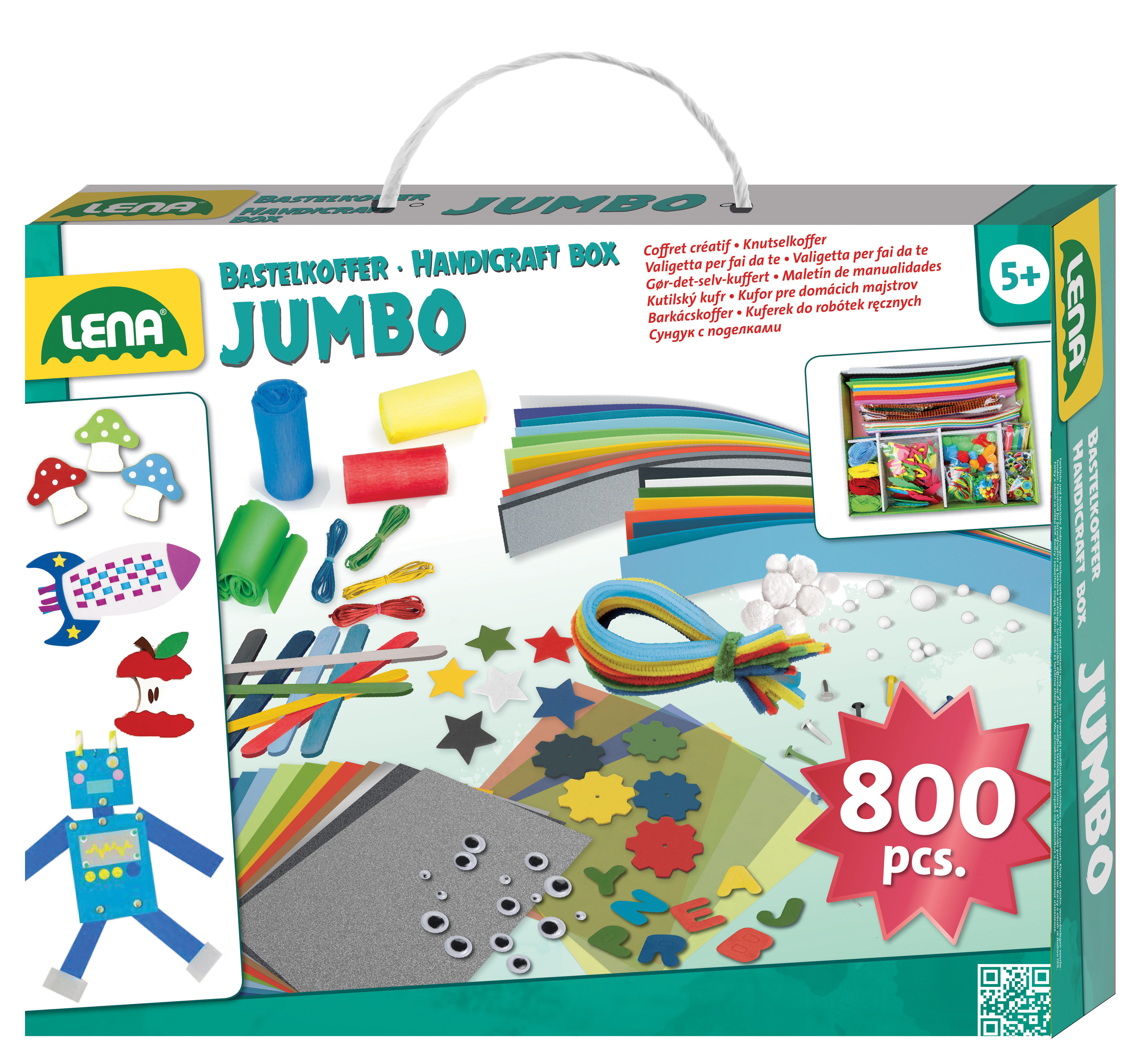 Lena Creatief Jumbo Knutselkoffer Blauw