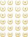 oCreon Adventskalender Stickers Cijfers - Adventskalender Stickers 1-24 - Stickers Adventskalender Cijfers
